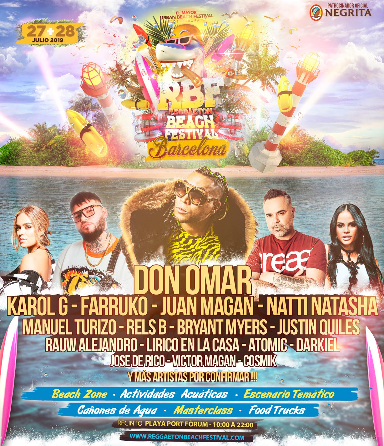 Reggaeton Beach Festival Barcelona 2019 Cartel Entradas