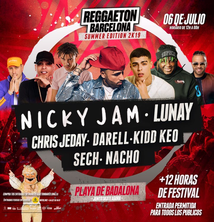 Reggaeton Barcelona Summer Edition 2019 Cartel Entradas