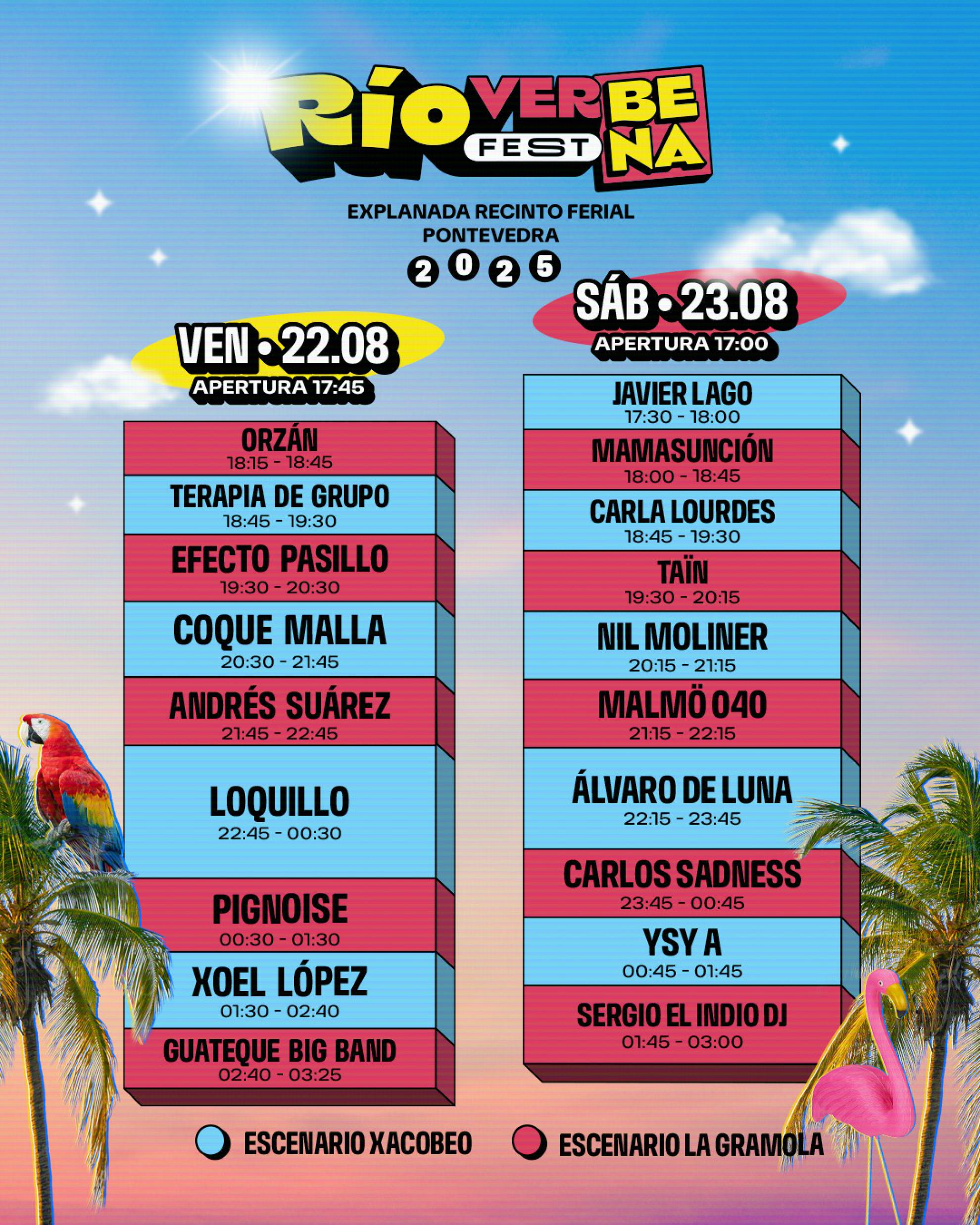 Horarios Rio Vervena fest