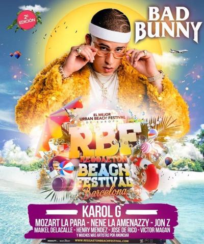 Reggaeton Beach Festival Barcelona 2018 Cartel Entradas