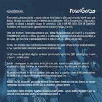 Comunicado Fogo Rock