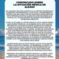 Alesso cancela su actuación en Medusa Festival 2025 por motivos de salud
