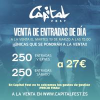 Capital Fest pone a la venta entradas de un único día