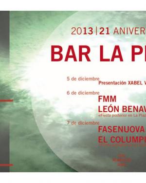 Cartel XXI Aniversario Bar La Plaza