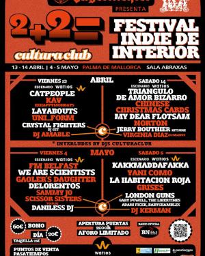 Cartel 2 + 2 = Festival Indie de Interior Primavera 2012