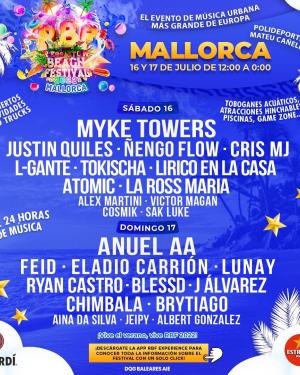 Cartel Reggaeton Beach Festival (Mallorca) 2022