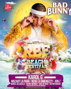 Cartel Reggaeton Beach Festival (Barcelona) 2018