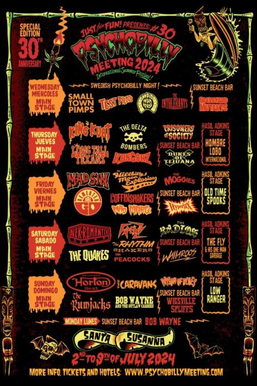 Psychobilly Meeting 2024 Cartel, entradas, horarios y hoteles